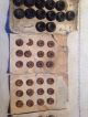 Of 4 Cards - Vintage Antique Buttons On Cards Fantastic Find Buttons photo 6