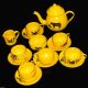 Rare Childs Graniteware Enamelware Tea Set Black Bear Animals Germany C1870 Metalware photo 11