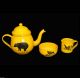 Rare Childs Graniteware Enamelware Tea Set Black Bear Animals Germany C1870 Metalware photo 2