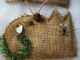 Primitive Christmas Burlap Cat Ornies Set Of 4 Primitives photo 1