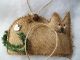 Primitive Christmas Burlap Cat Ornies Set Of 4 Primitives photo 2