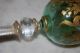 Wonderful Moser Type Bohemian Crystal Large Green And Gold Wine Goblet 7 3/4 