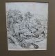 Painting Of A Town Indonesian Signed By Toedisend Bandung 1942 Pacific Islands & Oceania photo 1