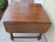 English Antique Oak Drop Leaf Kitchen / Dining Table With Barley Twist Legs 1900-1950 photo 2