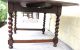 English Antique Oak Drop Leaf Kitchen / Dining Table With Barley Twist Legs 1900-1950 photo 7