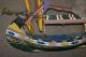 Rare Antique Madura Maritime Art Long Boat Model Hand Carved Polychrome 210a2 Model Ships photo 1