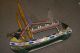 Rare Antique Madura Maritime Art Long Boat Model Hand Carved Polychrome 210a2 Model Ships photo 3