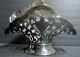 Antique Victorian Homan Quadruple Silver Plate Footed Bride Basket Reticulated Baskets photo 2