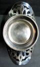 Antique Victorian Homan Quadruple Silver Plate Footed Bride Basket Reticulated Baskets photo 6