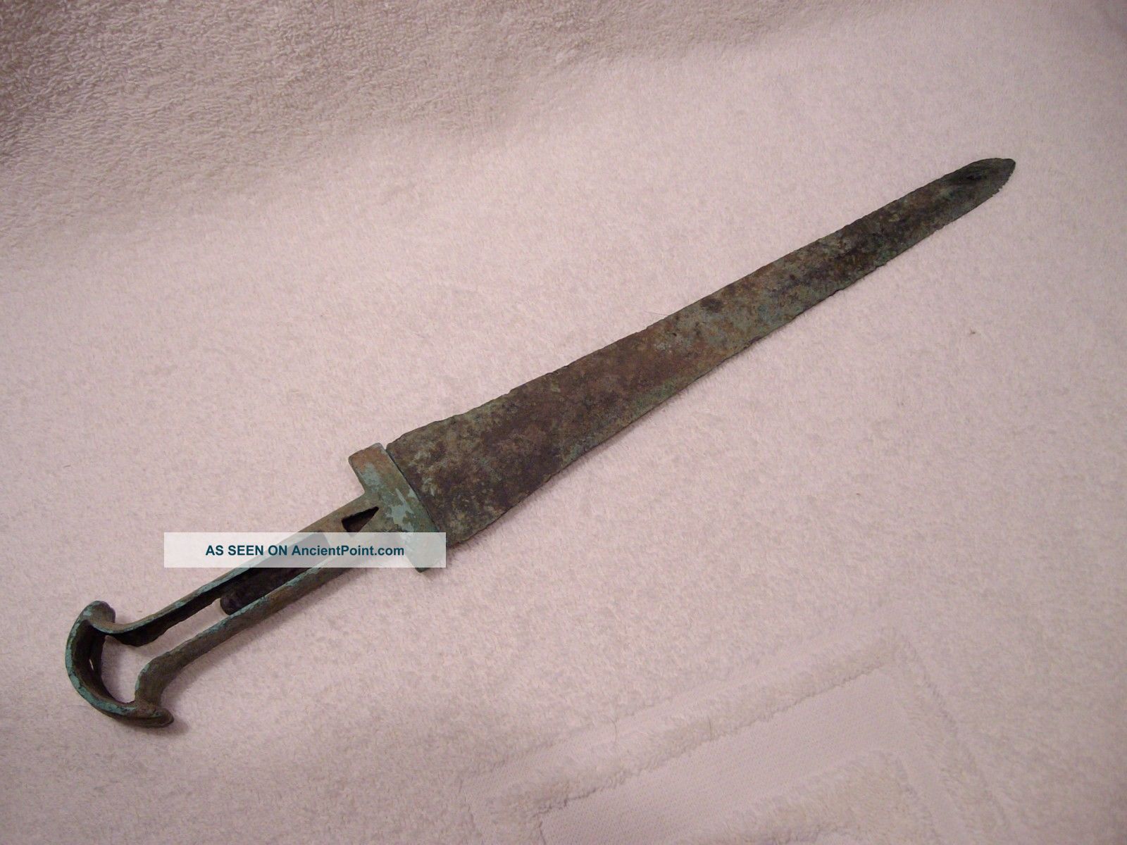 Rare Two Piece Ancient Persian Luristan Bronze Age Dagger / Short Sword B.  C. Near Eastern photo