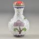 Chinese Cloisonne Old Handwork Painted Flower Collectable little Snuff Bottle Snuff Bottles photo 5