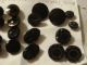 Assortment Of Victorian Era Antique Buttons - Black Jet Glass - Very Fancy 11 Buttons photo 2