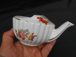Large Early 20th C.  Wild Flowers Feeding Cup/invalid Feeder photo