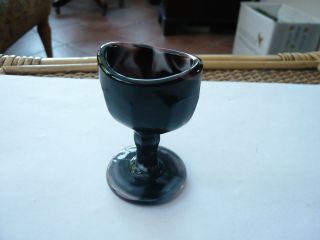 Antique Vintage Rare Amethyst Goblet Shaped Glass Eye Bath Cup Victorian photo