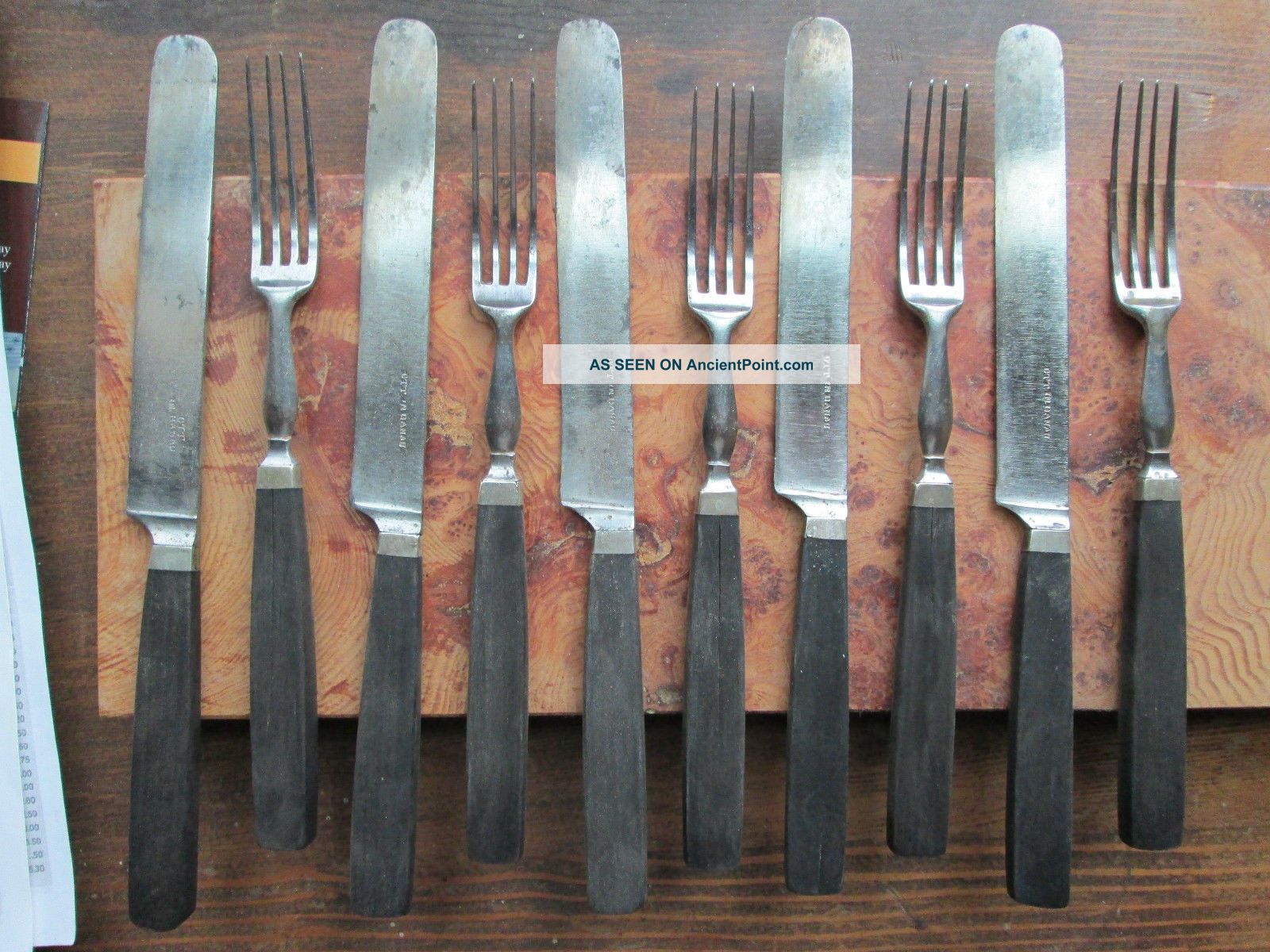 Antique German Knives And Forks - Ott In Hanau Metalware photo