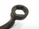 Antique Metal Cast Iron 6 Sided Dual Ended Woodstove Handle Early Wrench Tool Stoves photo 5