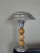 Light Lamp Table Art Deco Mushroom Desk Table Lampe Machine Age Ball Wood Era Lamps photo 4
