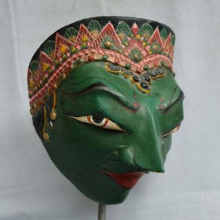 Indonesien Javanese Wayang Topeng Mask Maske Maschera Vintage Tribal Ethnic Pp30 photo