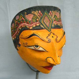 Indonesie Javanese Wayang Topeng Mask Maske Maschera Vintage Tribal Ethnic Pp31 photo