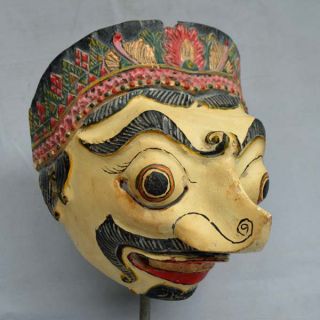 Indonesien Javanese Wayang Topeng Mask Maske Maschera Vintage Tribal Ethnic Pp34 photo