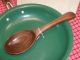 Black Walnut Handcarved Wooden Shorter Cooking Serving Spoon Rustic (p) Matches Z Primitives photo 1