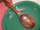Black Walnut Handcarved Wooden Shorter Cooking Serving Spoon Rustic (p) Matches Z Primitives photo 3