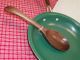 Black Walnut Handcarved Wooden Shorter Cooking Serving Spoon Rustic (p) Matches Z Primitives photo 5