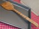 Figured Quilted Curly Maple Handcarved Wooden Spatula Cookie Desert Has A Crack Primitives photo 1