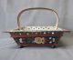 C1906 Norwegian Rosemaling Folk Art Painted Basket Primitives photo 3