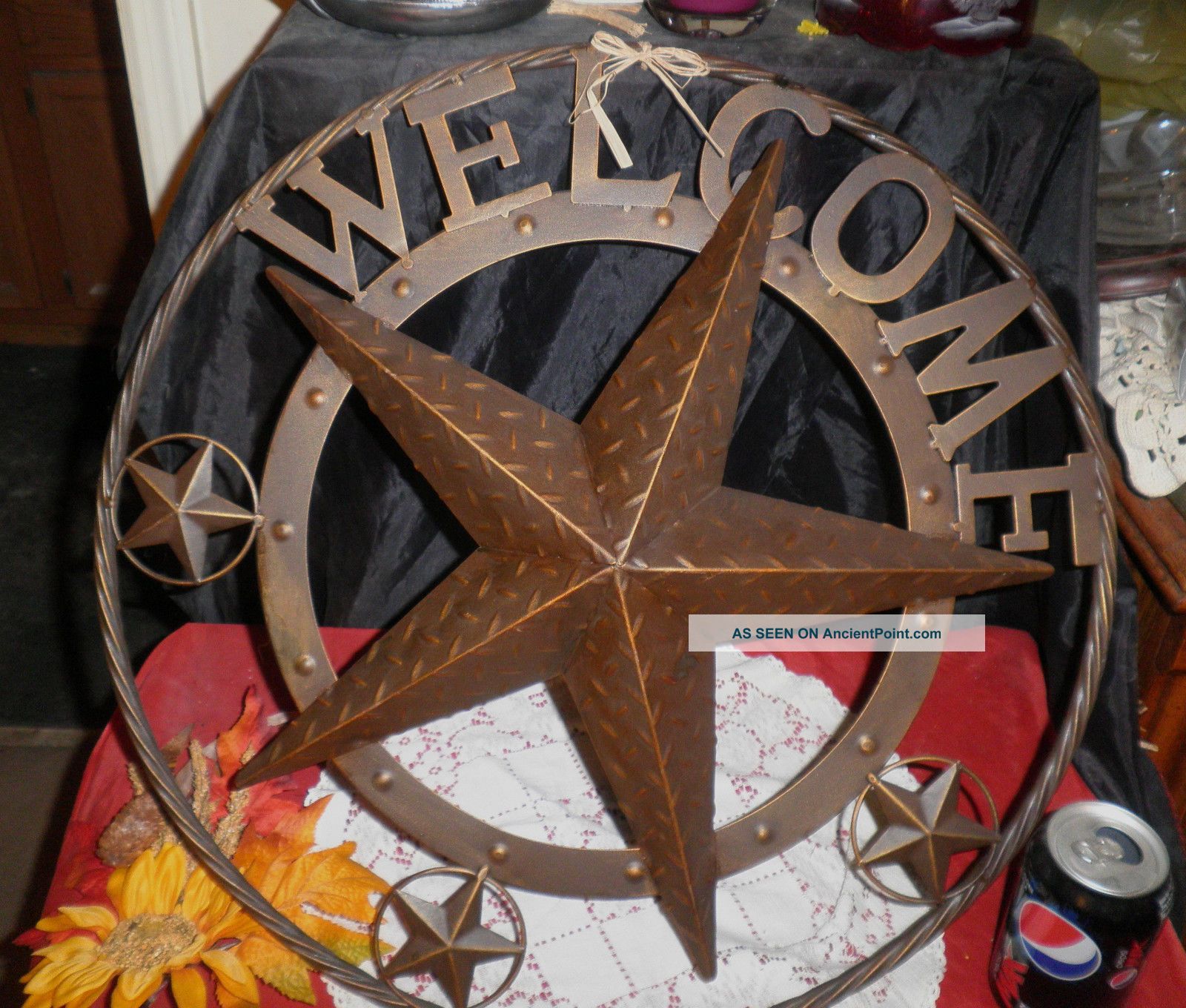 Welcome Metal Barn Star Western & Home Decor New 17 