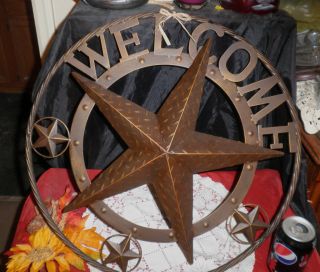 Welcome Metal Barn Star Western & Home Decor New 17 