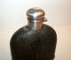Antique 1900 ' S Alvin Sterling Silver 1/2 Pint Flask Engraved - Crocodile Cover Bottles, Decanters & Flasks photo 7