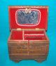 1900 ' S Antique Wooden Brass Fitted Valvate Work Jewelry Vanity Box India photo 1