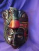 African Hand Made/carved Wood Mask Man/bird - Tribal Art Masks photo 2