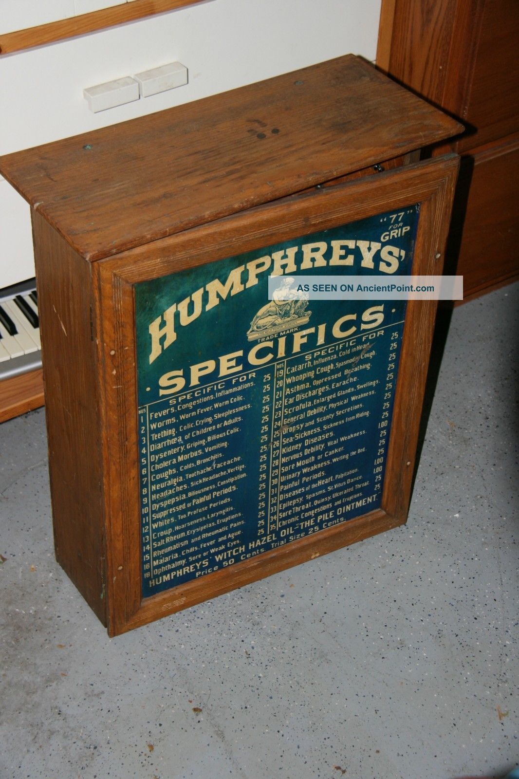 Humphreys Specifics Cabinet 1900-1950 photo
