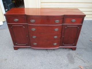 52160 Antique Mahogany Buffet Sideboard Server photo