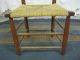 Primitive 1800s New England 3 Slat Ladder Back Chair High Finial Post Rush Seat 1800-1899 photo 3