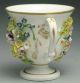 Crown Derby Porcelain Chocolate Cup & Saucer Applied Flowers 19th Century Cups & Saucers photo 5