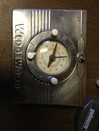 Vintage Wedgewood Gas Stove Parts - Chrome Face Built In Clock,  Cooking Timer photo