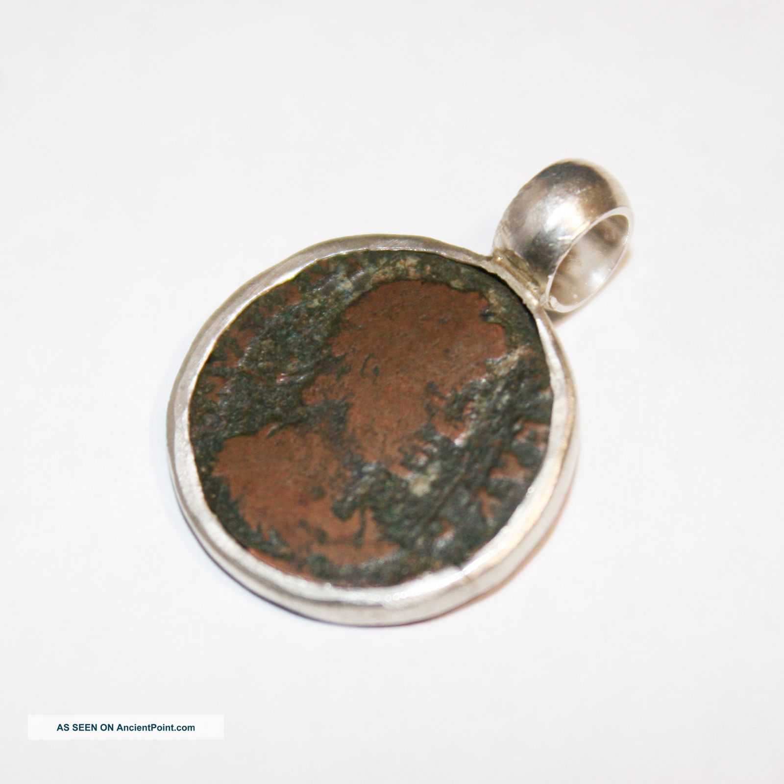 Saint Helena Ancient Roman Empire Sterling Silver Coin Pendant Roman photo