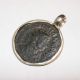 Ancient Roman Empire Sterling Silver Coin Pendant Roman photo 1