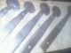 Hand Wrought Iron Bean End Dummy Short Hinge Straps,  Blacksmith Made,  2 Primitives photo 5