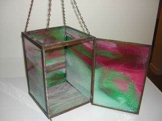 Antique Stained Glass Hanging Box photo