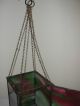 Antique Stained Glass Hanging Box 1900-1940 photo 1