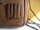 Japanese Antique Vintage Old Leather Bag For Worker Army Or Railroader I Think Other photo 2
