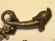 Old Victorian Brass Dolphin/sea Serpent Door Knicker Complete W/ Strike Ball Door Bells & Knockers photo 8
