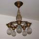 ((amazing) 30 ' S Art Nouveau { Virden Mfg } Ceiling Lamp Light Polychome Finish Chandeliers, Fixtures, Sconces photo 3