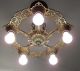 ((amazing) 30 ' S Art Nouveau { Virden Mfg } Ceiling Lamp Light Polychome Finish Chandeliers, Fixtures, Sconces photo 7