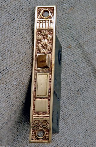Antique Corbin Mortise Lock Pin And Cushion Design Cast Bronze Circa 1880 ' S photo