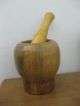 Antique Wood Mortar And Pestle Turkish/arab/india Style Primitives photo 1